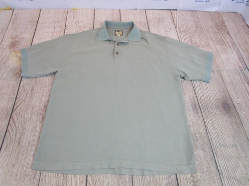 Silk Green Casual Polo Shirt Men's 