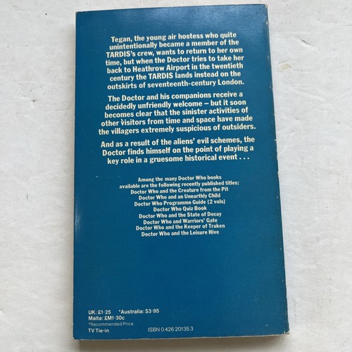 DOCTOR WHO AND THE VISITATION. ERIC SAWARD. TARGET 1982. GOOD - Picture 2 of 4