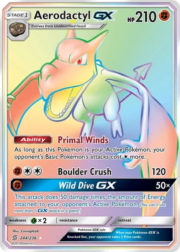 Aerodactyl GX 244/236 Sm-Unified Minds