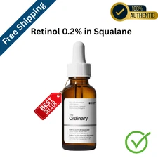 The Ordinary Retinol 0.2% in Squalane – 30 ml Lightweight Beginner Retinol Serum