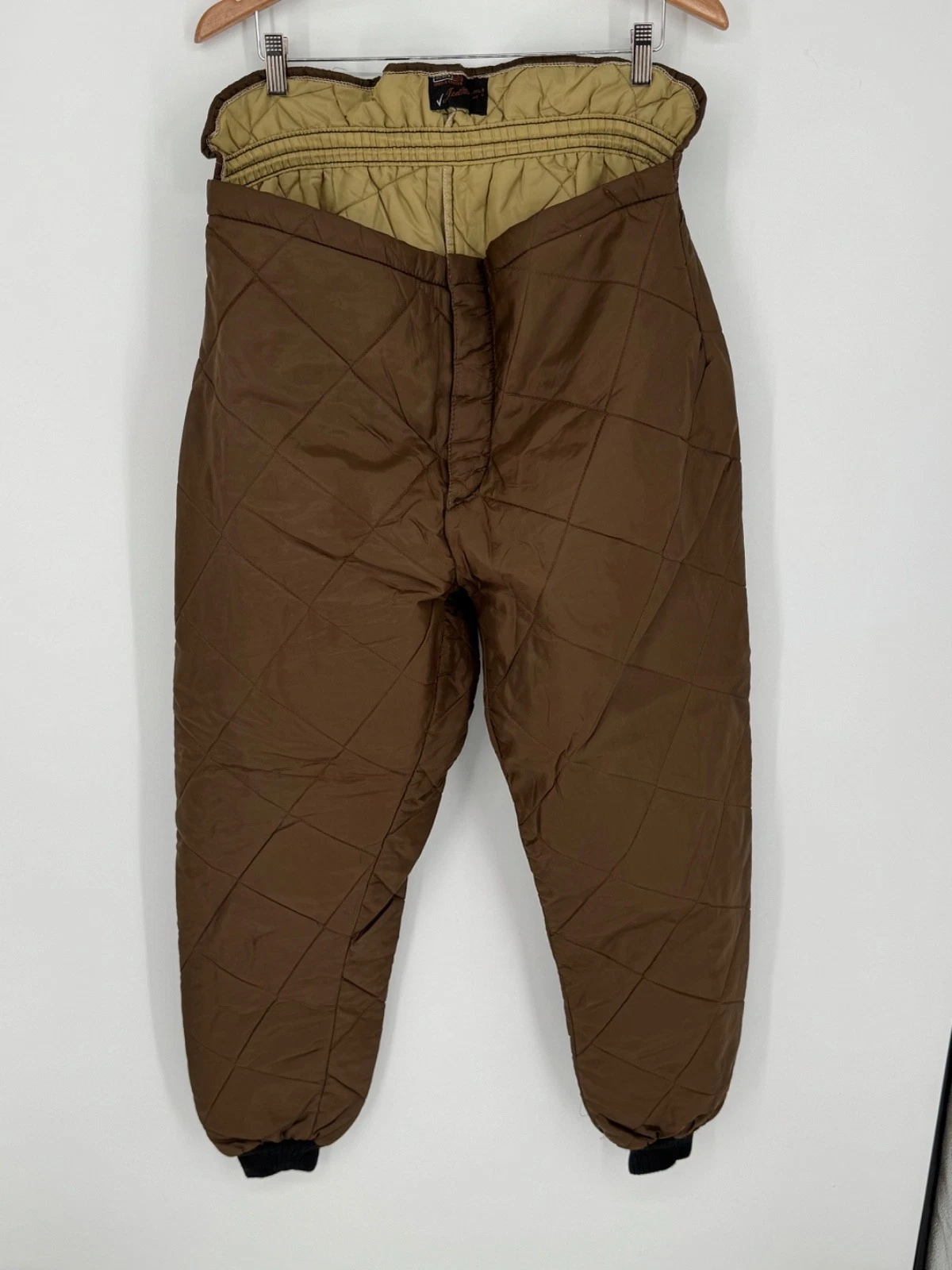 VTG 60s SEARS Ted Williams Quilted Pants Insulated Base Layer Hunting Sz XL F7