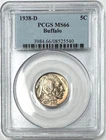1938-D Buffalo Nickel  PCGS MS66 - Beautiful GEM