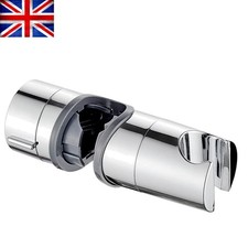 Brushed Chrome Shower Head Holder with Adjustable Bracket for Easy Height Change
