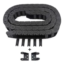 R18 Internal Size 10X20mm 1Meter Length Black Plastic Flexible Drag Chain Cab...