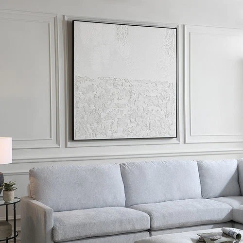 Uttermost 32355 Below The Surface 60" x 60" Framed Abstract - White - Picture 4 of 5