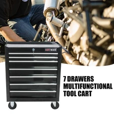 7-Drawer Mobile Tool Cart Multifunctional Rolling Workstation