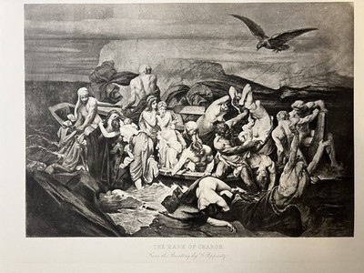 The Bark of Charon   19th Century Heliogravure-After G. Pepperity