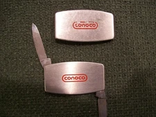 CONOCO FLAT POCKET KNIFE MONEY CLIP (2 KNIVES)