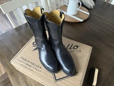Fenoglio Boot Co Roper Boot Black Spanish Calfskin 10D