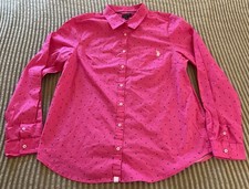 U.S. Polo Assn Women s Pink w/Navy Blue Polka...