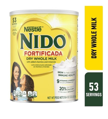 #ad Nestle Nido Fortificada Powdered Drink Mix Dry Whole Milk Powder 56.4 oz $22.99