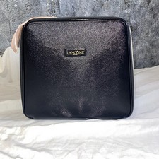 LANCOME Paris Large Square Cosmetic/Make Up Travel Bag/Train Case