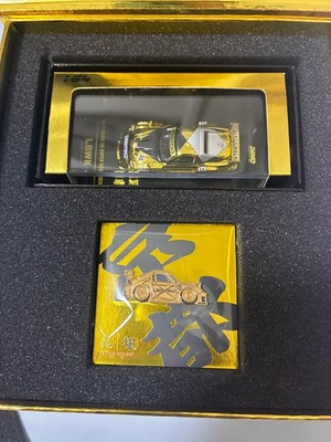 Liberty Walk Kyoto Limited Box Inno64 Mazda RX7 Gold & Limited Leen Customs Pin