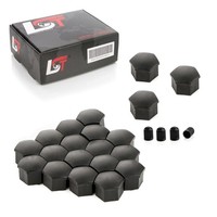 20X Felgen Radschrauben Abdeckung Kappen 17Mm Schwarz FüR VW Golf Jetta
