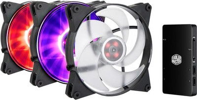 Cooler Master MasterFan Pro 140 mm Air Pressure RGB Case Fan 3 Pack