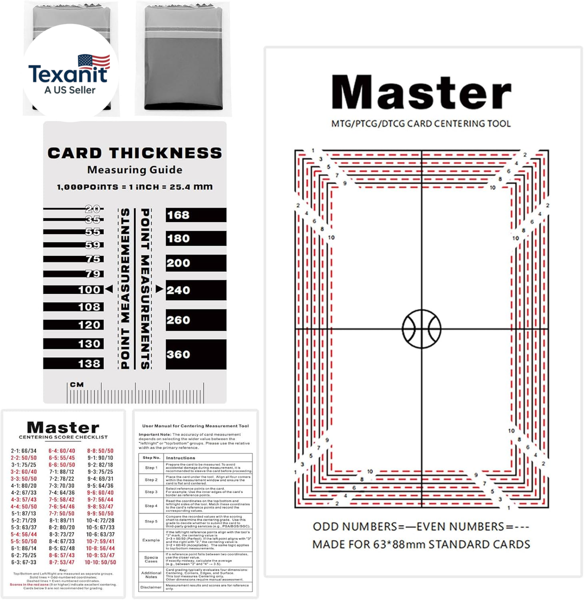 2025 Sports Card Grading Tool Kit - PSA/BGS Certified Centering Tool with Thickn | eBay 2025 Sports Card Grading Tool Kit - PSA/BGS Certified Centering Tool with Thickn | eBay