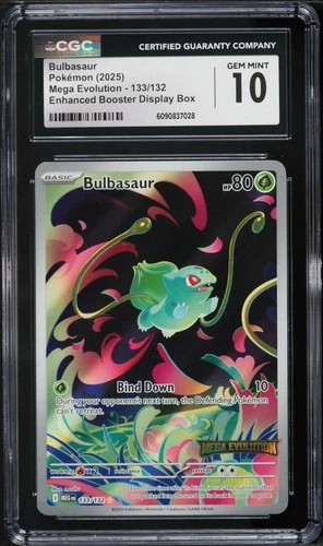 Bulbasaur - Mega Evolution Stamped 133/132 Miscellaneous Cards & Products CGC 10