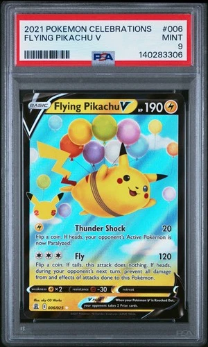 2021 POKEMON CELEBRATIONS #006 FLYING PIKACHU V PSA 9