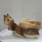 Shawnee Ceramic Squirrel/Chipmunk Planter- 713 Brown. Vintage Pottery