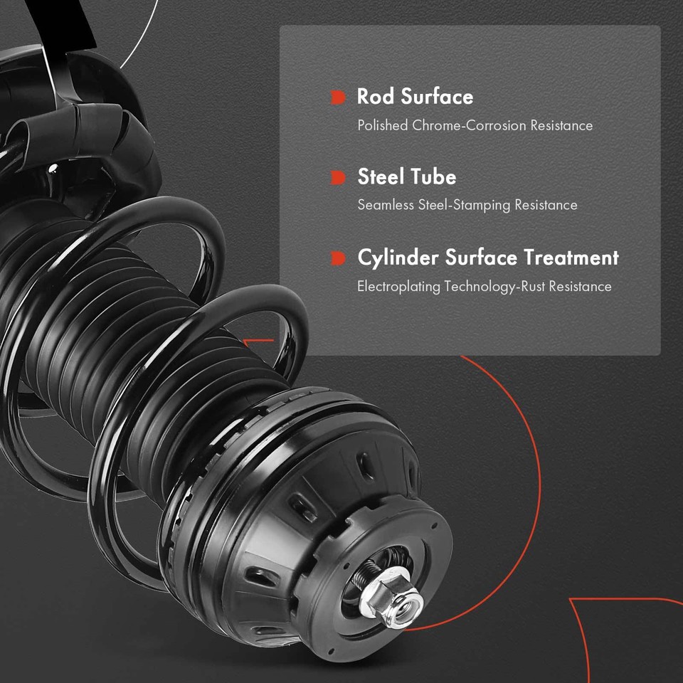 A-Premium 2x Complete Strut & Coil Spring Assy Front for Fiat 500 Pop ...