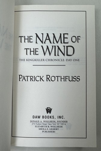 The Name of the Wind by Rothfuss | BCE | VG+ - Picture 14 of 15