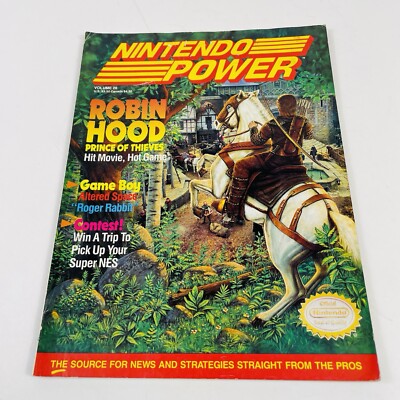 Nintendo Power Magazine Vol 26 July 1991 Robin Hood Cover, Missing Poster