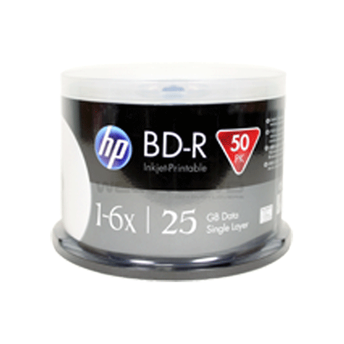 50 HP Blu Ray 25GB 6x Geschwindigkeit bedruckbare Spindel leer BD-R Discs BOOST - Bild 6 von 6