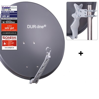DUR-line ALU SAT-Anlage 75/80 mit  Monoblock  Single, Twin, Quad  oder LNB