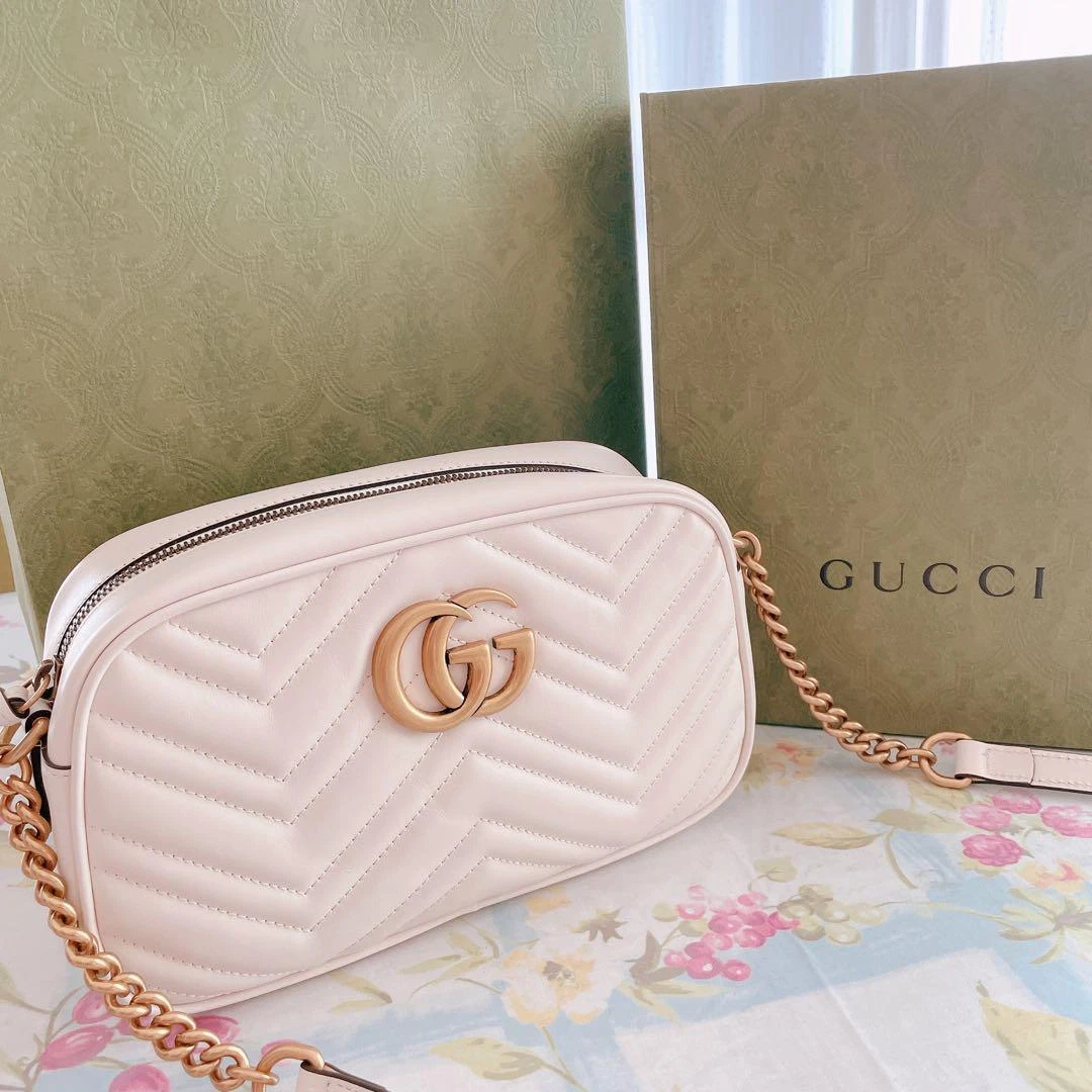Sac GUCCI GG Marmont sac bandoulière petit blanc blanc #PCGMNW