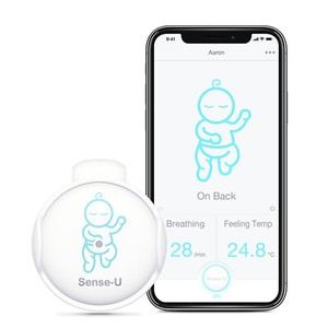 Sense-U Baby Monitor: Atembewegung, Umgebungstemperatur, Überschlag (Umgebungs)