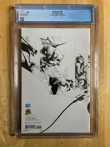 BATMAN #50 - CGC 9.8! DYNAMIC FORCES B&W VIRGIN EDITION! - Picture 4 of 5