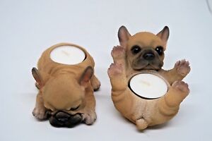 french bulldog candle holder