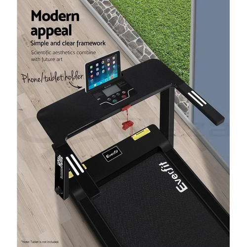 Everfit Treadmill Electric Home Gym Fitness Exercise Fully Foldable 420mm Black - Picture 9 of 11