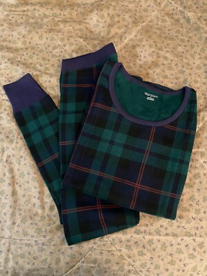 Old Navy Matching Printed Thermal-Knit Pajama Set: Bundle of