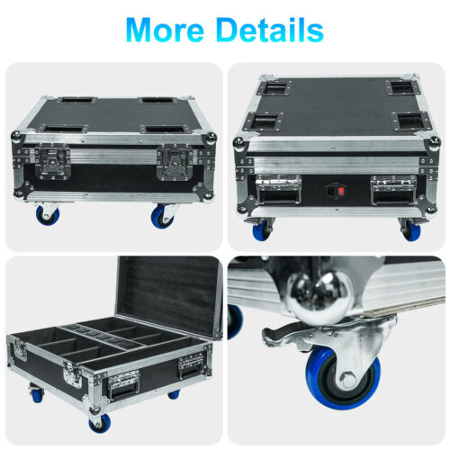 Rechargeable Flight Case For 6Pcs UP LightING Stage Par Light Case with Wheels - Picture 3 of 8