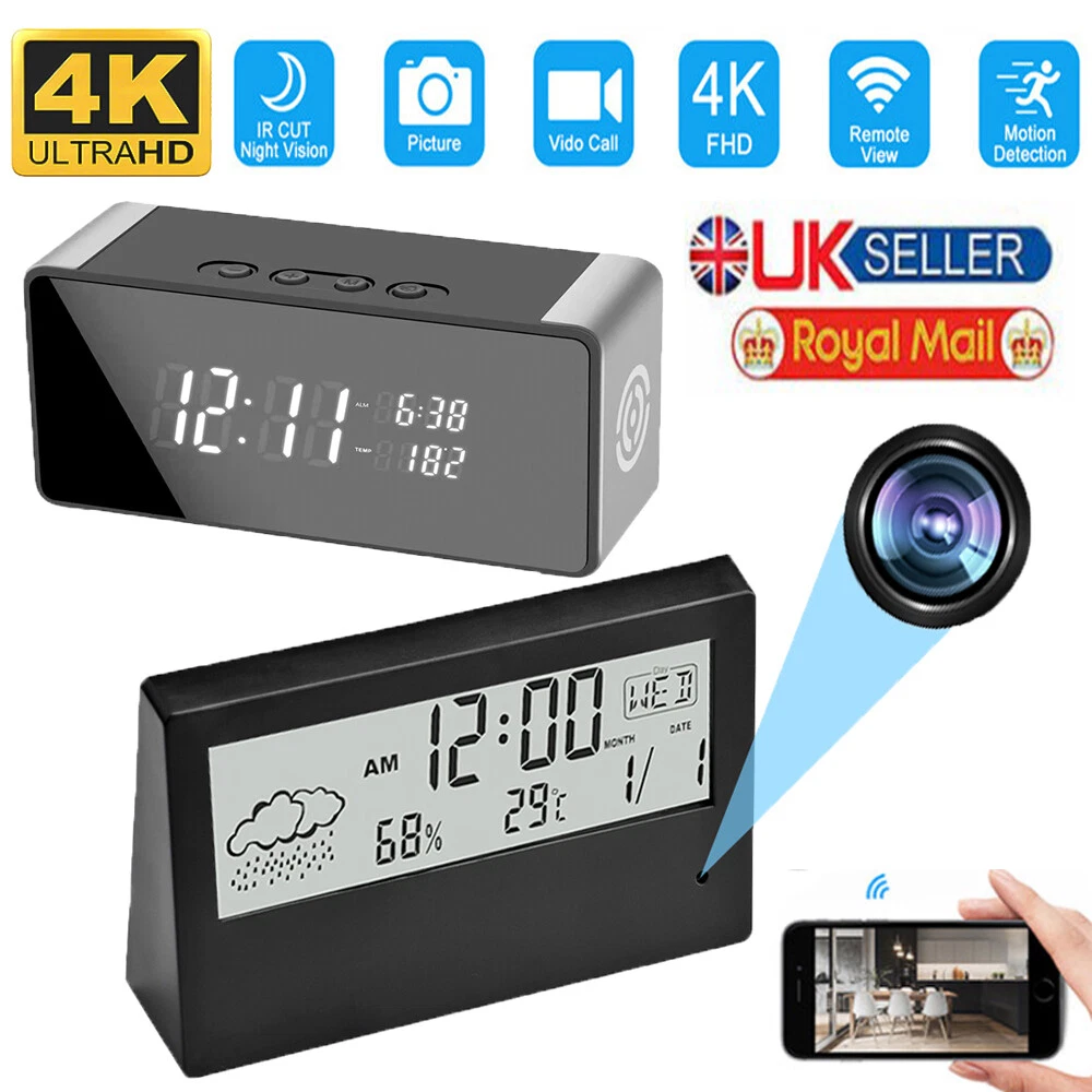 Hd mini cam clock sales