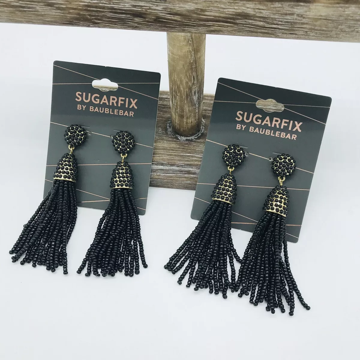 Sugarfix By Baublebar For Target Tassels Earrings Black Seedbead