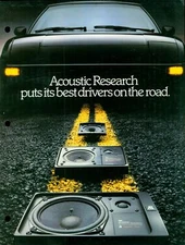 1984 Acoustic Research Car Audio Speaker Dealer Brochure Glossy Original HiFi US