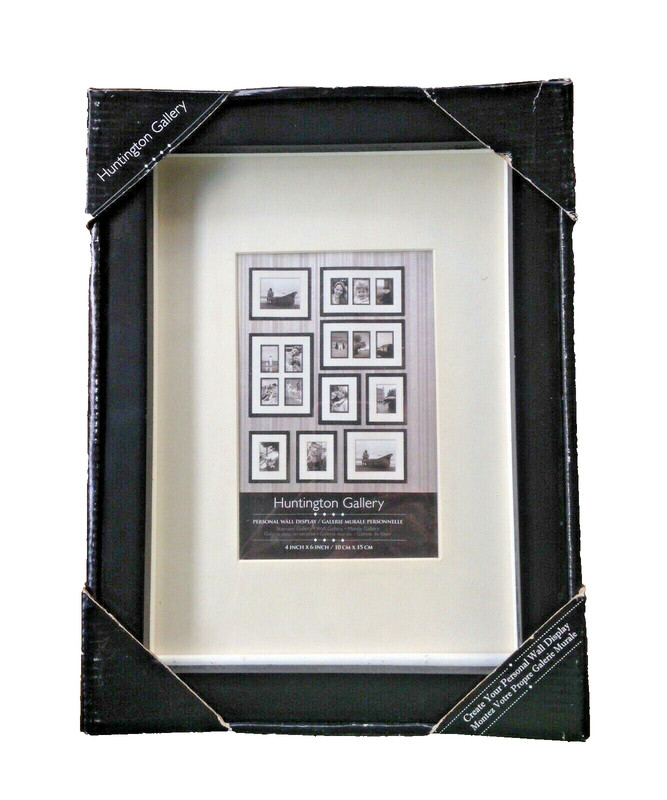 1pc Frame Huntington Gallery 4x6 Photo Picture Shadow Box Black White Wide Matte