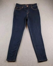 Maurices Jeans High Rise Ankle Womens Medium Regular Blue Denim Stretch