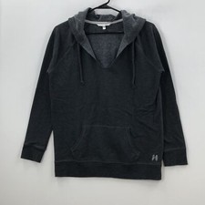 Victoria's Secret Womens Black Long Sleeve Pockets Pullover Hoodie Size Small