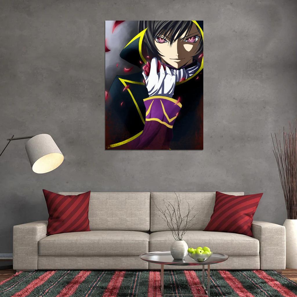 Code Geass Lelouch Lamperouge Anime Poster Canvas Art Poster And