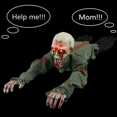 zombie crawling doll