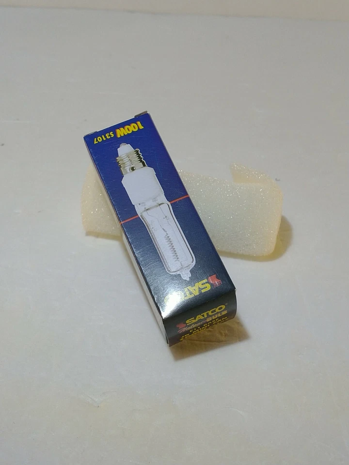 Satco S3107 120V 100W T4 E11 Base Light Clear Bulb US SELLER  - Image 4 of 4