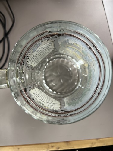 20C German Painted Glass and Plated Silver Beer Stein Tankard BMF New Open Box - Picture 7 of 8