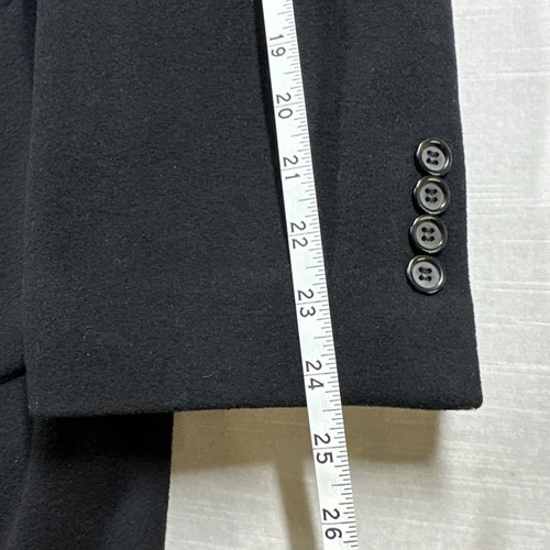 Ralph Lauren Cashmere Coat Mens 42 S Black Classic Casual Business Formal Italy - Picture 11 of 12