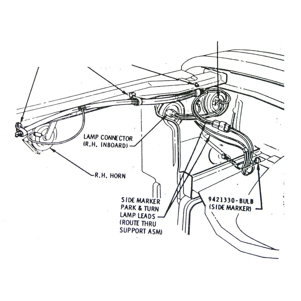Correas de arnés de cableado para lámparas delanteras 1968-72 Oldsmobile Cutlass 5 piezas Foto 2 de 4