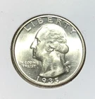 1935 Choice Uncirculated US Washington SILVER Quarter! "Philadelphia" Mint!