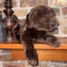 Animal Alley Toys R Us Chocolate Brown Lab Puppy Dog Plush Stuffed Animal Vtg