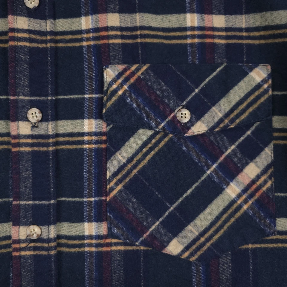 Camisa de franela Johnson Woolen Mills verde montaña para hombre 2XL abeto azul marino a cuadros XXL Foto 4 de 4